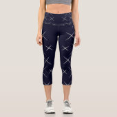 Élégant chic féminin bleu noir Leggings (Recto)