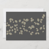 Élégant Chic Feuilles d'Or Save The Date (Dos)