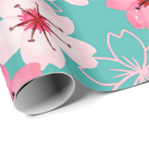 Elegant chic floral Cherry Blossom patroon Cadeaupapier