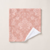 Elegant Chic Floral Damask-Peach (Gant de toilette)
