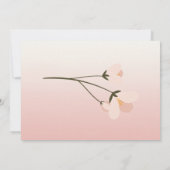 Élégant Chic Floral Faire-Part de Pré-Réservation (Dos)
