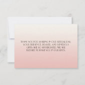 Elegant Chic Floral Hartelijk dank Bedankkaart (Achterkant)