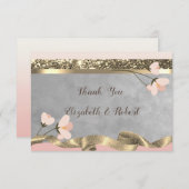 Elegant Chic Floral Hartelijk dank Bedankkaart (Voorkant / Achterkant)