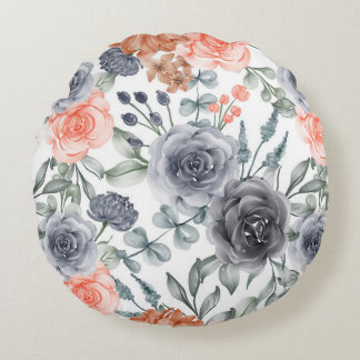 Elegant chic floral rond kussen