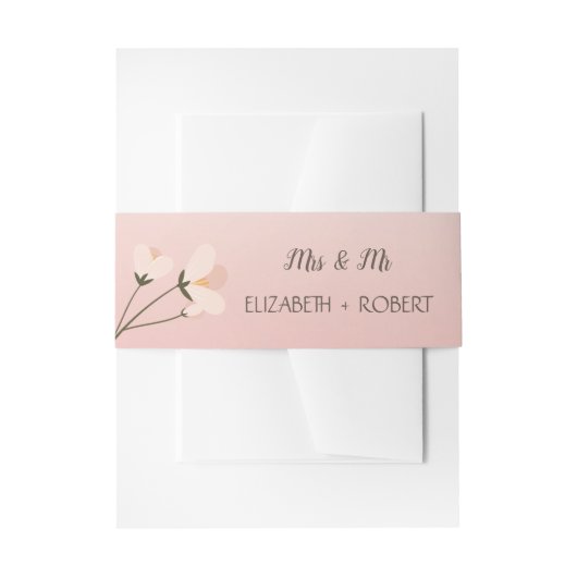 Elegant Chic Floral Uitnodigingen Wikkel (Voorkant Voorbeeld)