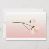 Elegant Chic Floral Wedding Invitation Kaart (Achterkant)