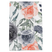 Elegant chic flower medium cadeauzakje (Achterkant)