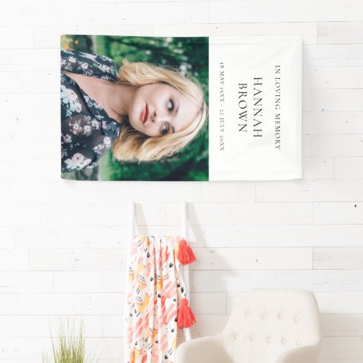 Elegant Chic Funeral | Moderne viering van het lev Spandoek (Insitu)