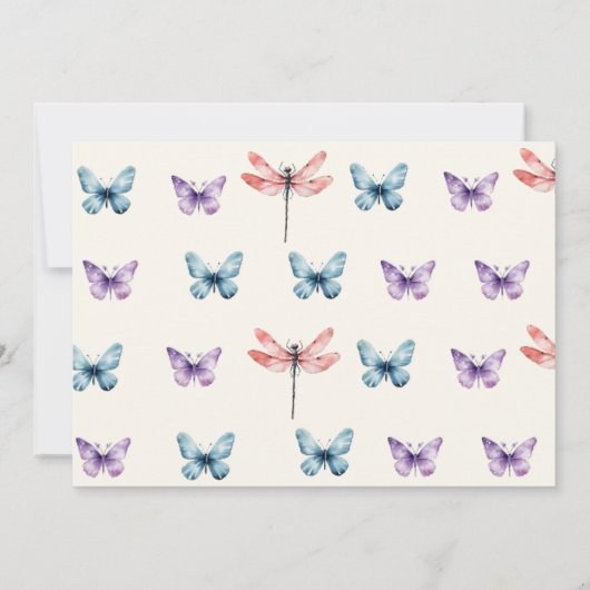 Elegant & Chic geeft hij haar vlinders Behuizing Kaart (Achterkant)