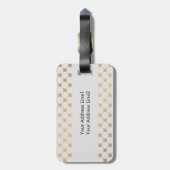 Elegant Chic Girly Silver Stippen Bagagelabel (Achterkant verticaal)