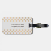 Elegant Chic Girly Silver Stippen Bagagelabel (Achterkant horizontaal)