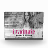 Elegant Chic Glitter Afstuderen Fotoblokken (Voorkant)