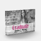 Elegant Chic Glitter Afstuderen Fotoblokken (Links)