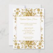 Elegant Chic Gold Birthday Uitnodiging (Achterkant)