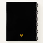 Élégant Chic Gold Black Scripture Journal Notebook (Dos)