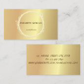 Elegant Chic Gold Confetti Cirkel Visitekaartje (Voorkant / Achterkant)