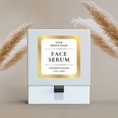 Elégant Chic Gold Face Huile Étiquette d'emballage