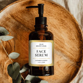 Elégant Chic Gold Face Huile Étiquette d'emballage