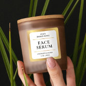 Elégant Chic Gold Face Huile Étiquette d'emballage