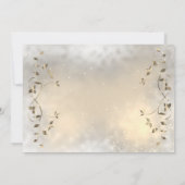 Elegant Chic Gold Feuilles carte RSVP (Dos)