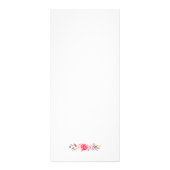 Elegant Chic Gold Frame Floral Tarifs Menu (Dos)