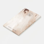 Elegant Chic Gold Glitter Agate Marble Beige Logo Post-it® Notes (Schuin)