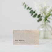 Elegant Chic Gold Glitter Linen Visitekaartje (Staand voorkant)