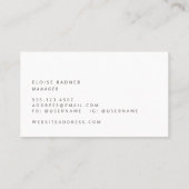 Elegant Chic Gold Glitter Linen Visitekaartje (Achterkant)