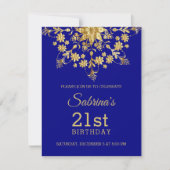 Elegant Chic Gold Invitation Anniversaire (Devant)