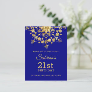 Elegant Chic Gold Invitation Anniversaire
