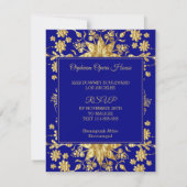 Elegant Chic Gold Invitation Anniversaire (Dos)
