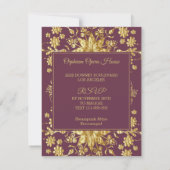 Elegant Chic Gold Invitation Anniversaire (Dos)