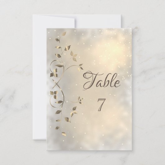 Elegant Chic Gold Leaves Kaart (Voorkant)