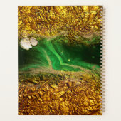 Élégant Chic Gold Metallic Phuile verte Année 2024 (Dos)