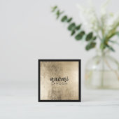 Elegant chic gold modern vierkant minimalistisch z vierkante visitekaartje (Staand voorkant)