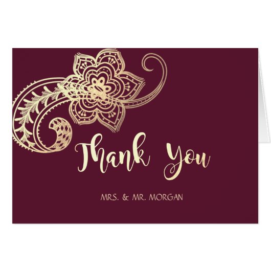 Elegant Chic Gold Paisley (Voorkant Horizontaal)