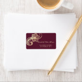 Elegant Chic Gold Paisley Wedding Label (Insitu)