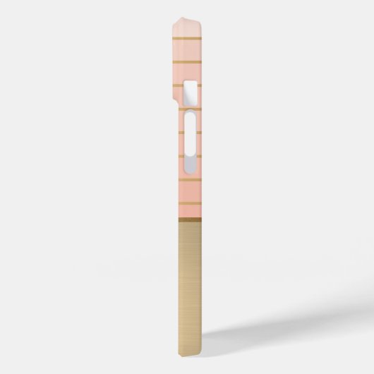 Elegant Chic Gold Striped Case-Mate iPhone Case (Achterkant / Links)