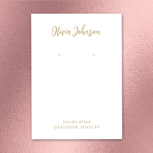 Elegant Chic Gold White-juwelen oormerk Visitekaartje