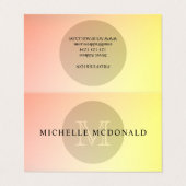 Elegant chic gradient loyaliteit visitekaartjes (Buitenkant ongevouwen)