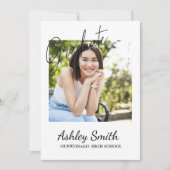 Élégant Chic Graduation Invitation (Devant)