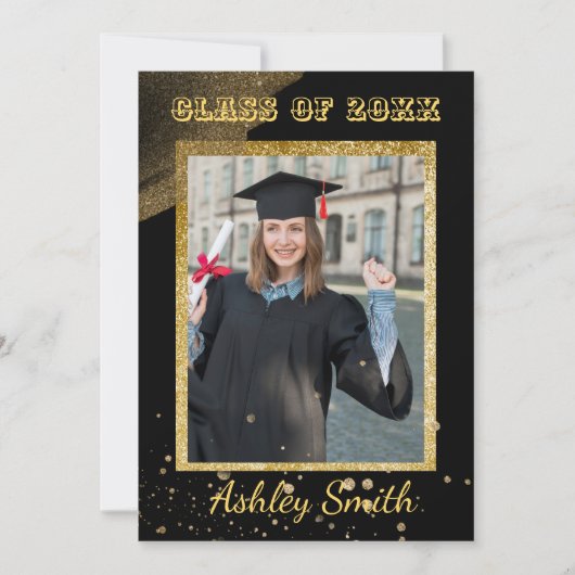 Élégant Chic Graduation Invitation (Devant)