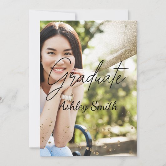 Élégant Chic Graduation Invitation (Devant)