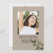 Élégant Chic Graduation Invitation (Dos)