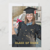 Élégant Chic Graduation Invitation (Dos)