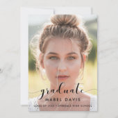 Elégant & chic graduation photo invitation (Devant)