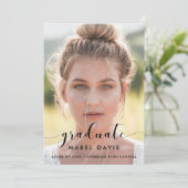 Elégant & chic graduation photo invitation (Debout devant)