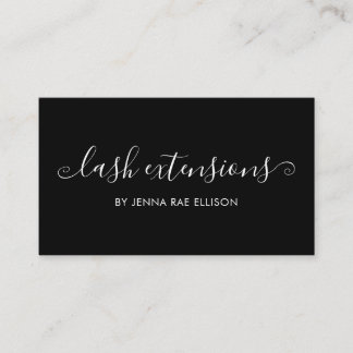 Elegant Chic Lash Aftercare Instruction Card Visitekaartje