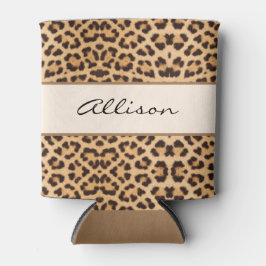 Elegant Chic Leopard-afdrukken op maat Blikjeskoeler