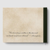 Elegant  Chic Library Bruiloft Gastenboek (Achterkant)